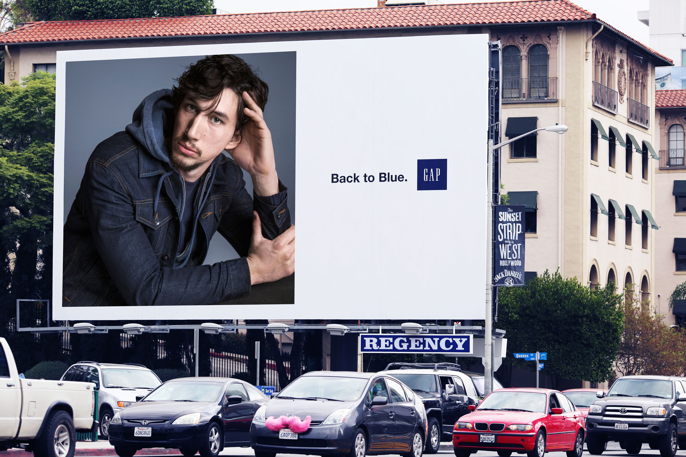 Gap, Fall '13, Back to Blue, Adam Driver billboard