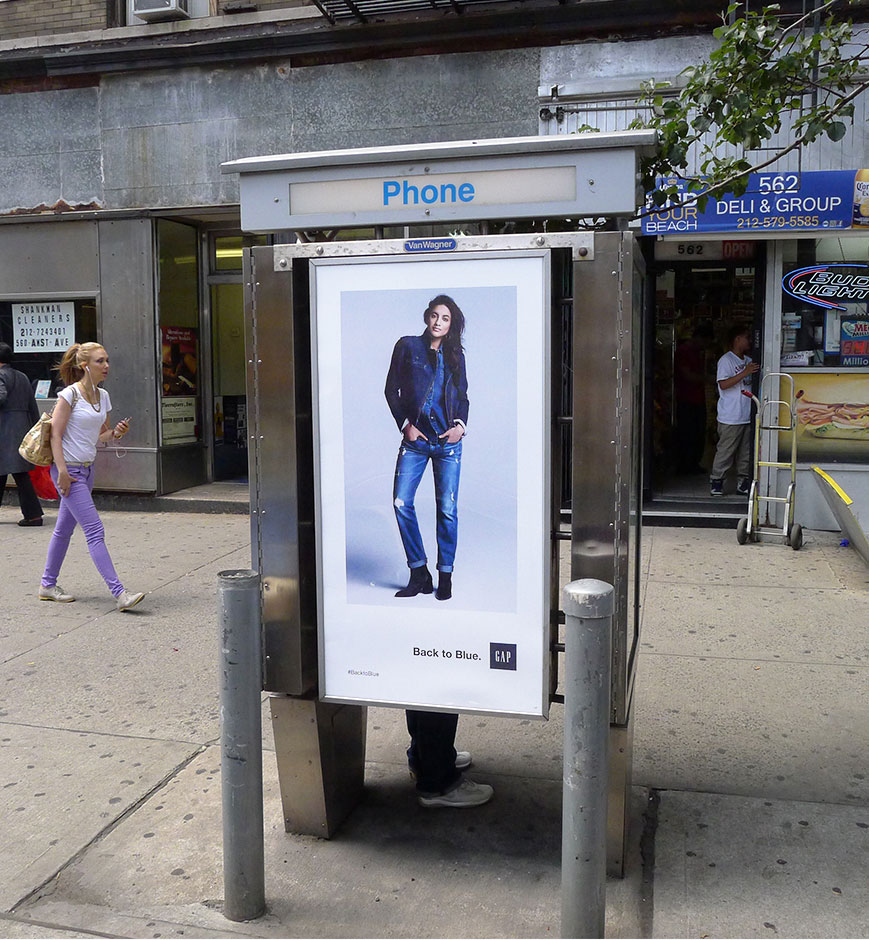 Gap, Fall '13, Back to Blue, phone sign