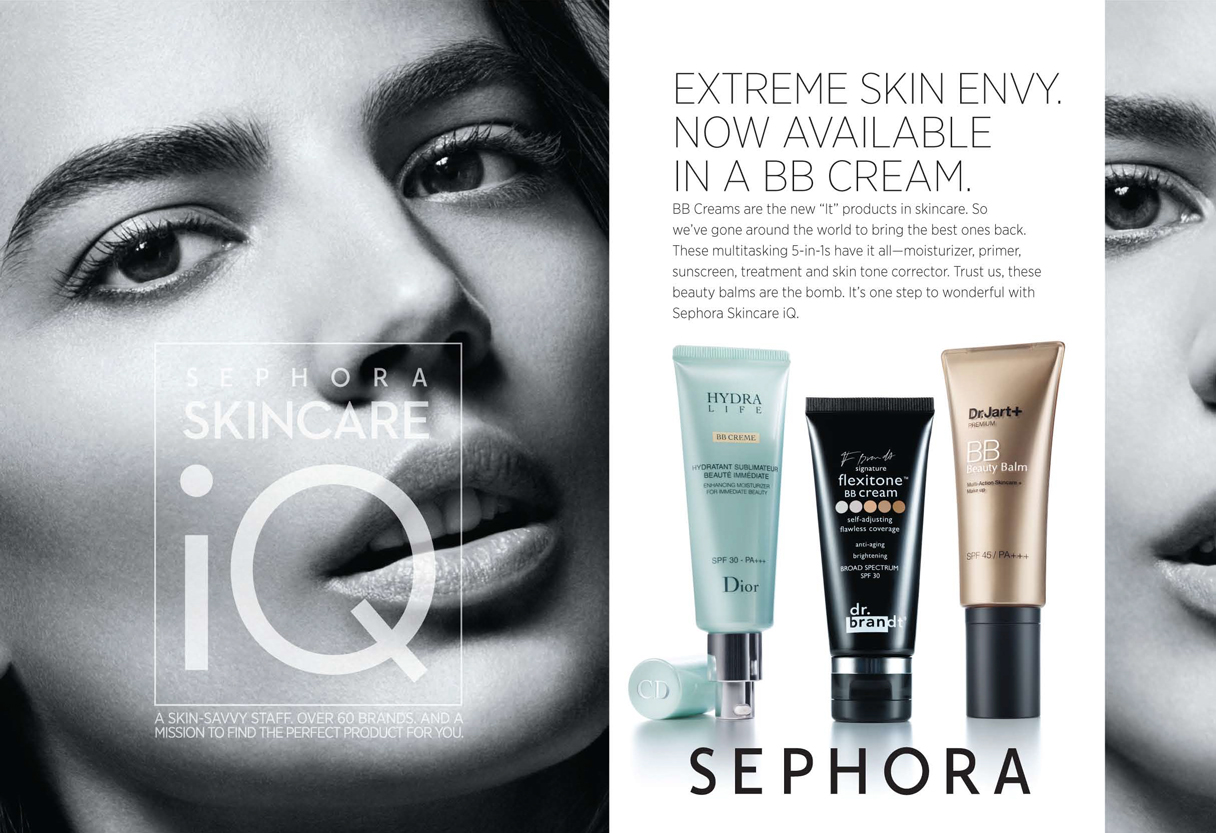 Sephora, Skincare iQ spread ad