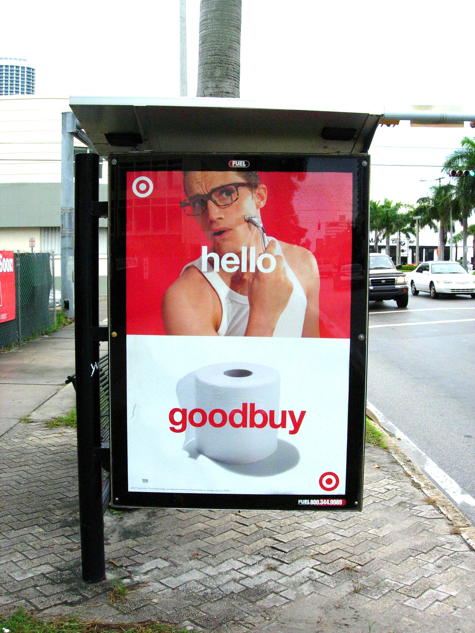 Target, Hello Goodbuy '06, shaving bus shelter