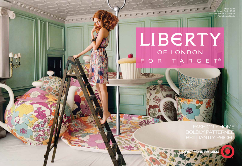 Target, Liberty of London for Target, oversized tea set spread ad