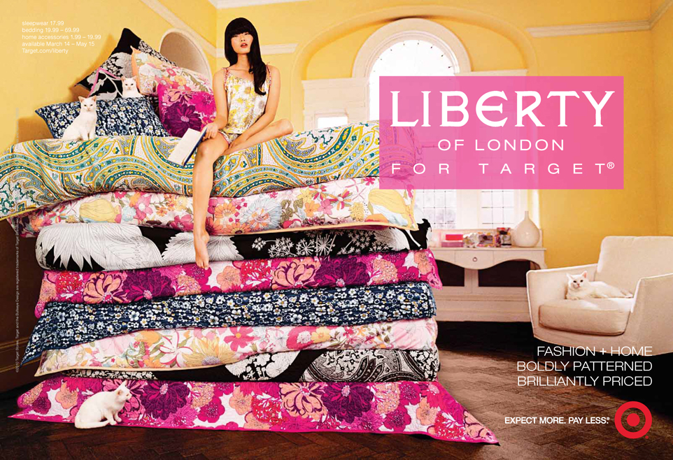 Target, Liberty of London for Target, bedroom spread ad