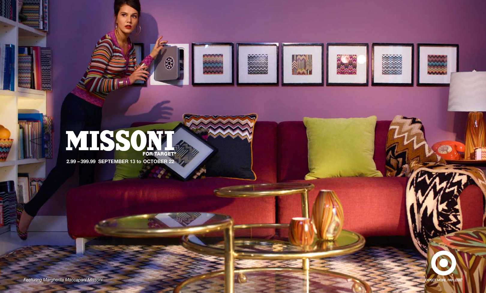 Target, Missoni for Target, living room spread ad