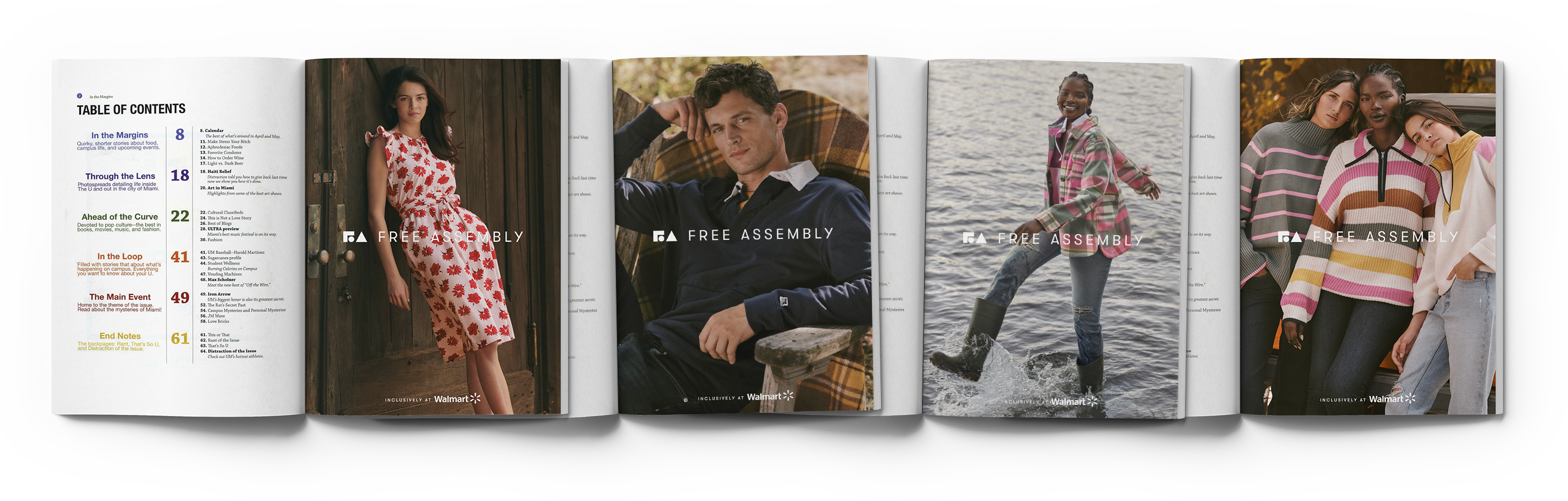 Free Assembly, Fall '22, magazine page ads
